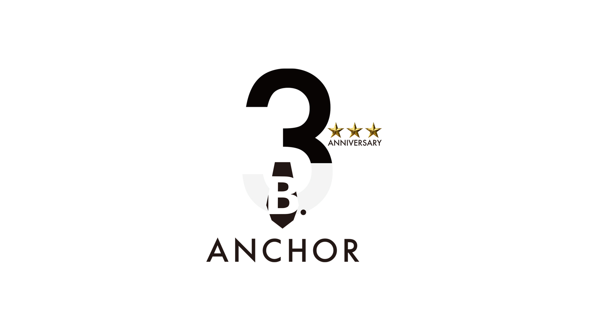 B.ANCHORA株式会社の3周年記念ロゴマーク
